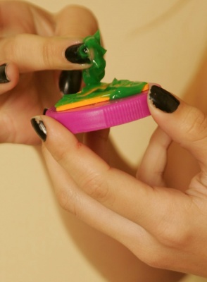 Angel Button Finger Painting