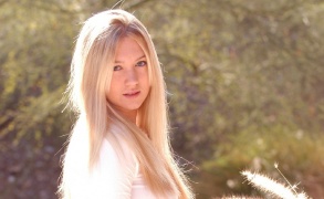 Alison Angel in the Back Yard