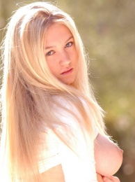 Alison Angel in the Back Yard