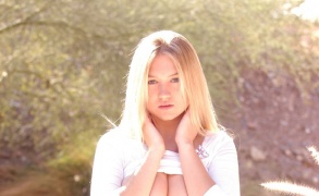 Alison Angel in the Back Yard