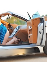 Meghan Topless in the Car