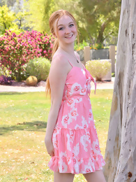 Sierra Hot Redhead in a Summer Dress