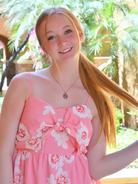 Sierra Hot Redhead in a Summer Dress