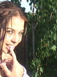 Kari Sweets Getting Wet Outside