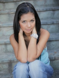 Karla Spice on the Stairs