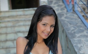 Karla Spice on the Stairs