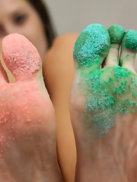 Misty Gates with Candy on Her Feet
