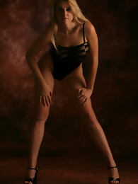 Cute Blonde Crystal Marie in High Heels