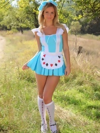 Elle Richie in a Cute Blue Outfit