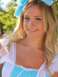 Elle Richie in a Cute Blue Outfit