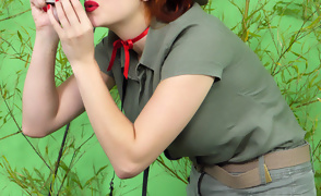 Hot Redhead Lucy on Safari