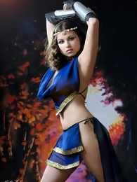 Busty Brunette Warrior Mia