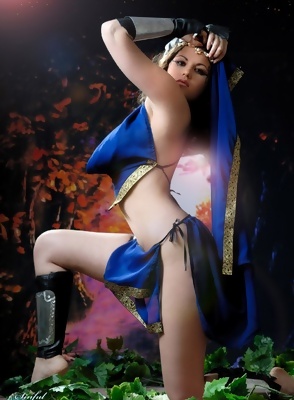 Busty Brunette Warrior Mia