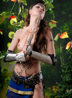 Topless Savage Warrior Jasmine