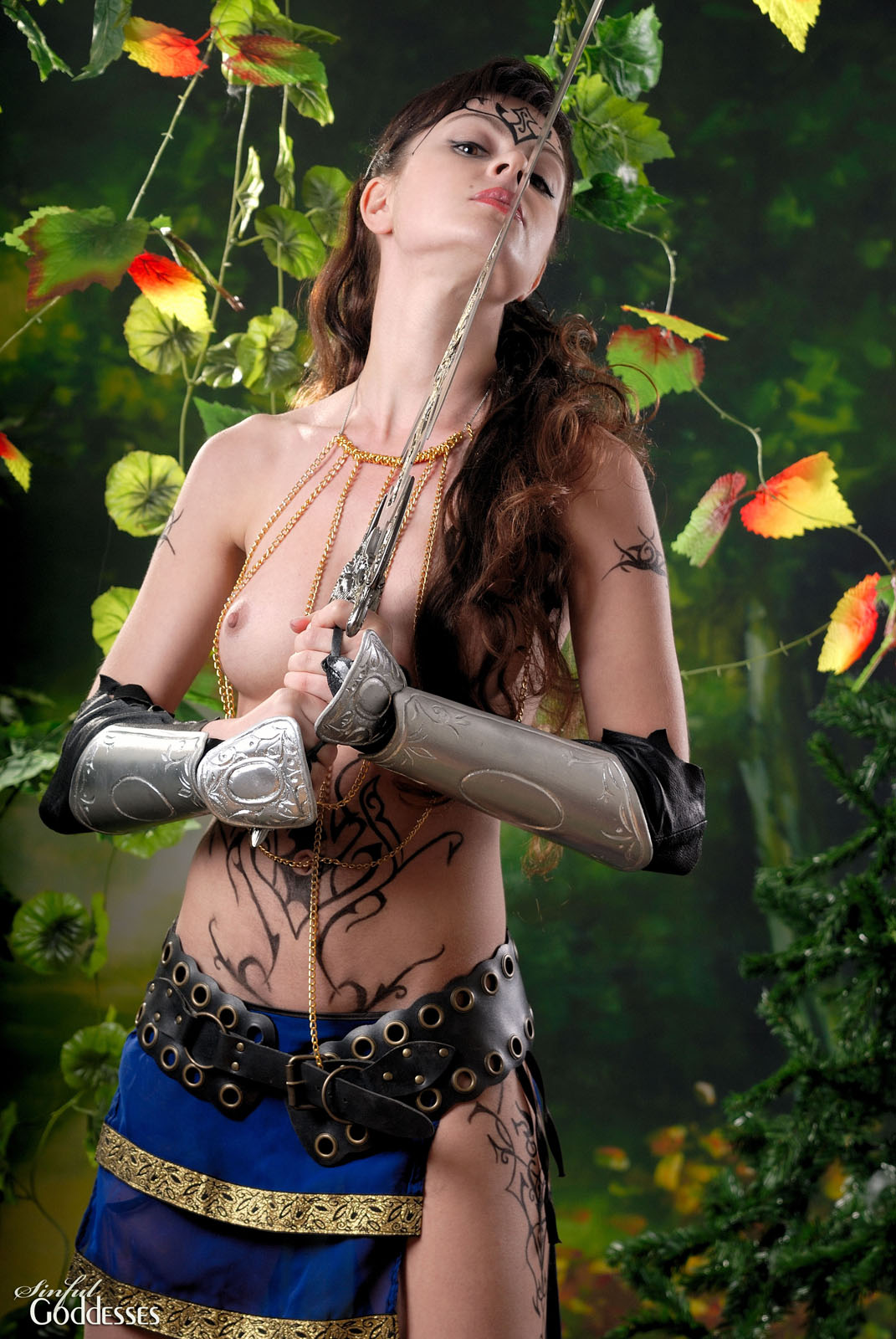 Topless Savage Warrior Jasmine.