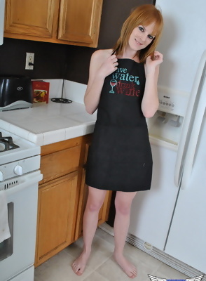Kate Cooper Stripping in the Kitchen