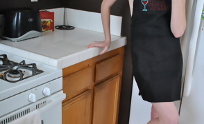 Kate Cooper Stripping in the Kitchen