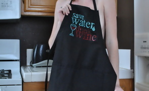 Kate Cooper Stripping in the Kitchen