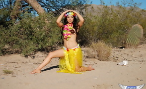 Tianna in a Tropical Outfit