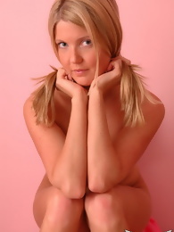 Madison Summers in a Pink Robe