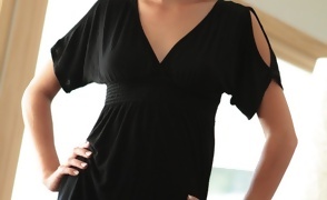 Ashley Doll in a Black Dress