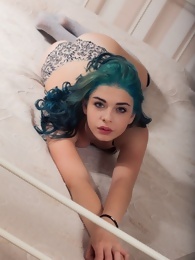Ivy Blue in Socks And Blue Hair