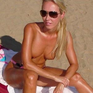 Sexy Blonde Kamilla on the Beach